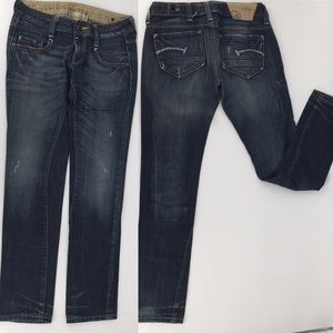 G-Star Raw Denim 3301 Skinny Distressed Sz 26